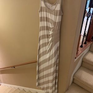 Beige & white Maxi Dress